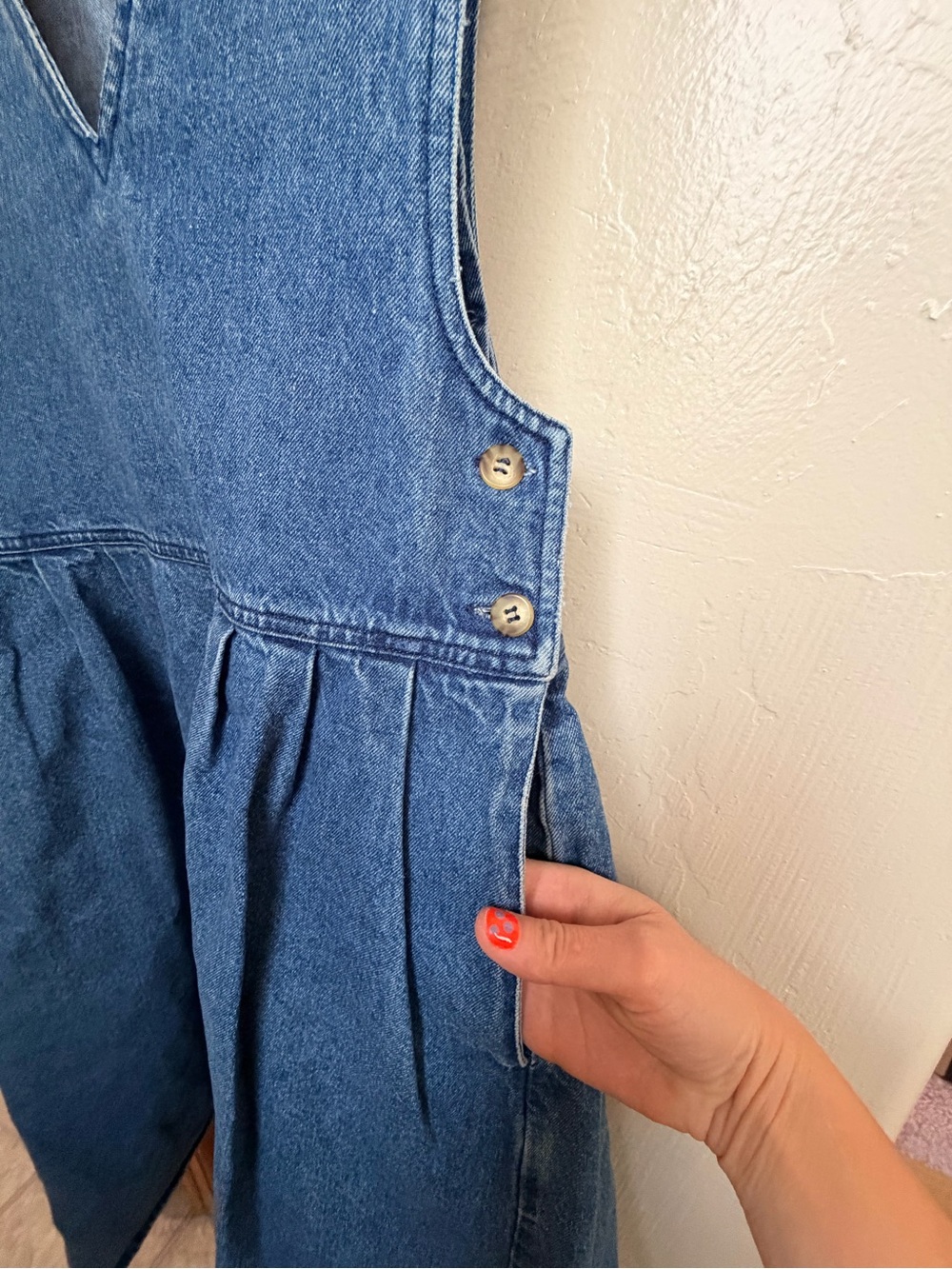 Denim Pinafore Dress - Picture 2 of 7
